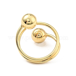 Dreilagiger Wickelring mit Messingkugel für Damen&nbsp;LS-RJEW-E046-22G