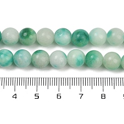 Gefärbt natürlichen weißen Jade Perlen Stränge&nbsp;G-F591-26-8mm