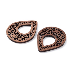 Colgantes de madera de nogal cortados con láser&nbsp;WOOD-Q051-03F