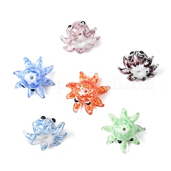 6 Stück 6 Farben handgefertigte holprige Bunte Malerei-Perlenstränge&nbsp;LAMP-FS0001-54
