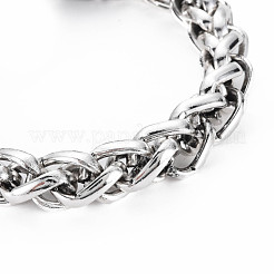 Bracelet chaîne de blé en alliage pour hommes&nbsp;BJEW-N015-006
