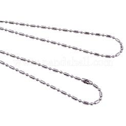Collane a catena a palline in acciaio inossidabile 304 anti-appannamento&nbsp;CHS-O007-C-2.4mm