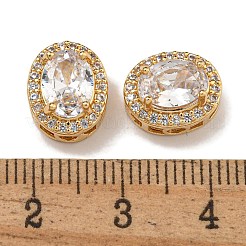 Perline zirconi micro pave  in ottone&nbsp;KK-U037-07G-02