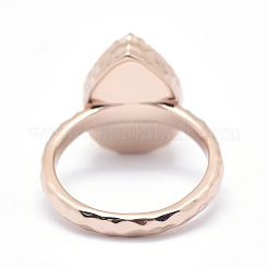 Natürliche druzy Quarzkristall-Fingerringe&nbsp;RJEW-I055-06RG-RS
