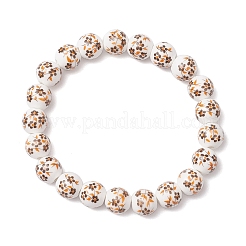 2 bracelet extensible fait main en porcelaine imprimée de fleurs et de perles en céramique&nbsp;BJEW-JB11910
