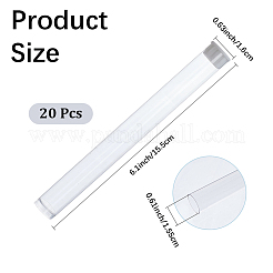 Transparente Aufbewahrungsröhrchen aus PVC-Kunststoffperlen&nbsp;AJEW-CY0002-91