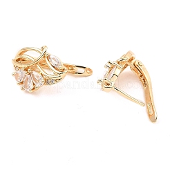 Pendientes de aro de latón con circonitas cúbicas&nbsp;EJEW-D078-43G