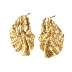 Boucles d'oreilles à tige texturées en acier inoxydable 304&nbsp;EJEW-Z173-04G