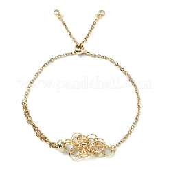 Braccialetti con cursore a maglie bullet in lapislazzuli naturali&nbsp;BJEW-JB09902-02
