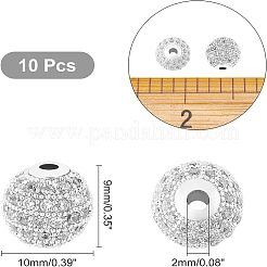 Cremagliera in ottone placcatura perline zirconi&nbsp;ZIRC-NB0001-01P