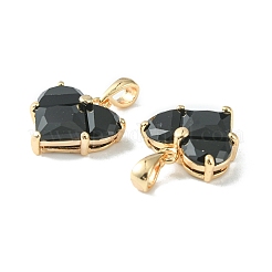 Breloques en laiton avec zircone cubique de micro pave&nbsp;X-KK-L208-03G-03