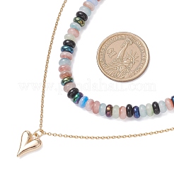 Pendentif en forme de cœur en alliage&nbsp;NJEW-JN05529-01