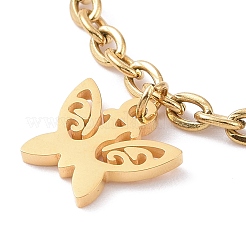 Bracciale con ciondolo in acciaio inossidabile 304 per donna&nbsp;BJEW-F436-G