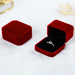 2 scatola quadrata in velluto per anelli&nbsp;VBOX-LP0001-01A