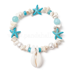 Braccialetti con ciondoli in conchiglia naturale&nbsp;BJEW-JB13785
