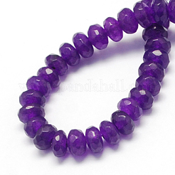 Natürliche weiße Jade Perlenstränge&nbsp;G-R168-8x5mm-03