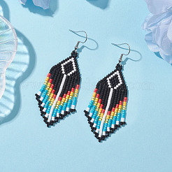 Boho 304 Edelstahl mit Glas-Ohrstecker&nbsp;EJEW-MZ00174