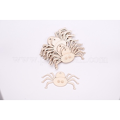 Adornos de recortes de madera en blanco de Halloween con forma de araña&nbsp;WOOD-L010-02