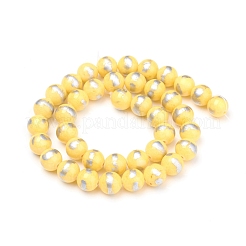 Abalorios de jade natural de mashan hebras&nbsp;G-G833-10mm-11
