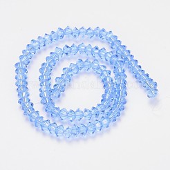 Facettierte Bicone transparente Glasperlenstränge&nbsp;GLAA-J082-A08