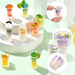 20 pièce de 10 styles de décorations miniatures en résine pour boissons fraîches&nbsp;DJEW-CJ0001-22
