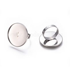 Componenti per anelli da dito in acciaio inossidabile 304 regolabili e resistenti all'ossidazione&nbsp;X-STAS-G187-01P-25mm