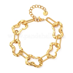 Bracelets à maillons ovales en acier inoxydable 304 pour femmes&nbsp;BJEW-S173-02B-G