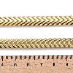 Flache Schlangenkettenhalsketten aus chirurgischem Edelstahl 316&nbsp;NJEW-P324-01G