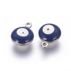 304 Edelstahl-Emaille-Anhänger&nbsp;STAS-O123-C-06P