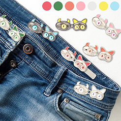 7 Paar verstellbare Jeans-Anstecker aus Legierung in Monsterform&nbsp;AJEW-GO0001-33