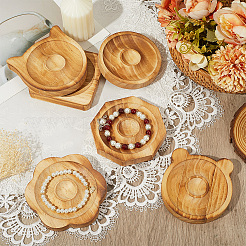6 stücke 6 arten buche holz schmuck armband finger ring diplay halter tablett&nbsp;ODIS-BBC0001-03A