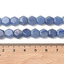Fili di perline di avventurina blu naturale (tinta e riscaldata)&nbsp;G-G463-A03-8x9mm