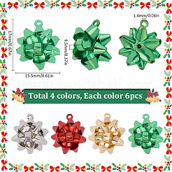 24 Stück 4 Farben Weihnachtsthema Legierung Anhänger&nbsp;FIND-SC0013-35