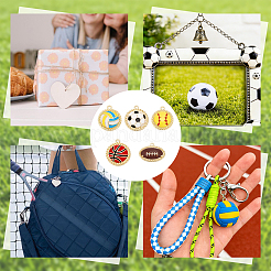 5pcs 5 styles de pendentifs en émail en alliage&nbsp;ENAM-GA0001-21