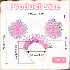 Bandas de pelo de plástico&nbsp;OHAR-WH0042-02A