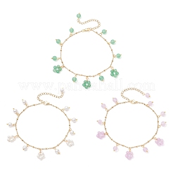 3 pièce de 3 couleurs de perles de coquillage et de jade malaisien naturel teinté&nbsp;AJEW-AN00706