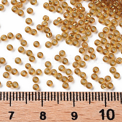 Goldenrod round 11/0 grado a perline di semi di vetro trasparenti&nbsp;X-SEED-Q007-F31