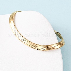 Flache Schlangenkettenarmbänder aus 304 Edelstahl&nbsp;BJEW-C134-01B-G
