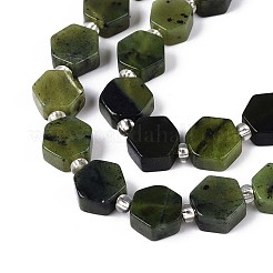 Natürliche kanadische Jade Perlen Stränge&nbsp;G-P534-A18-01