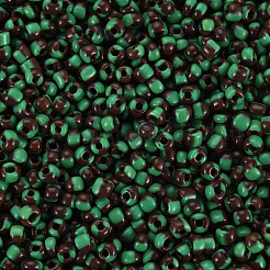 8/0 zweifarbige opake Glasperlen&nbsp;SEED-T006-01B-A07