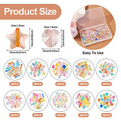 200pcs 10 Arten transparente Acrylperlen&nbsp;TACR-TA0001-28