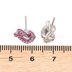 Pendientes de botón con nudo&nbsp;EJEW-C174-01P-02
