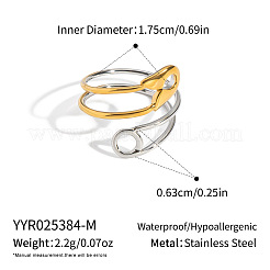 Europäischer zweifarbiger offener Ring aus Edelstahl&nbsp;BS6806-2