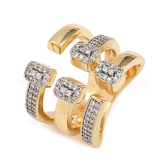 Micro allanar anillos de latón manguito de óxido de circonio cúbico&nbsp;RJEW-C140-12G