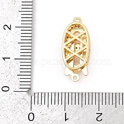 Messingmikropavé mit klaren Zirkonia-Kastenverschlüssen&nbsp;LS-KK-U051-01G-04