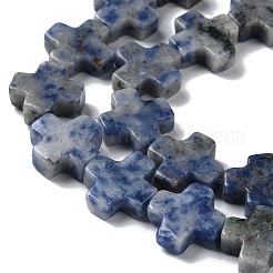 Natürliche blaue Fleck Jaspis Perlen Stränge&nbsp;G-M418-B09-01