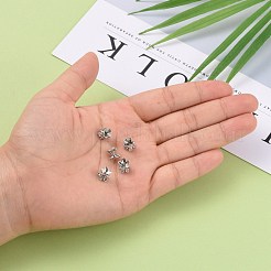 Tibetischen Stil doppelseitigen Blume Perlkappen&nbsp;PALLOY-O042-02