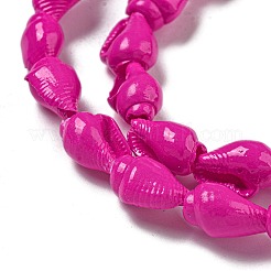 Brins de perles de coquillages en spirale naturelle peintes en spray&nbsp;X1-BSHE-G039-08C