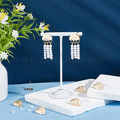 10 Stück Ohrstecker-Beschläge aus Messing in Wolkenform&nbsp;EJEW-BC0001-13