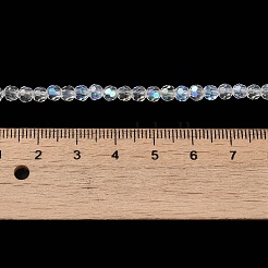 Galvanisieren transparente Glasperlen Stränge&nbsp;EGLA-A035-T4mm-L19
